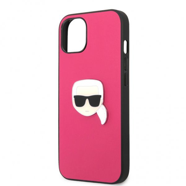 Karl Lagerfeld iPhone 13 Mini Suojakuori Metallilogo Pinkki