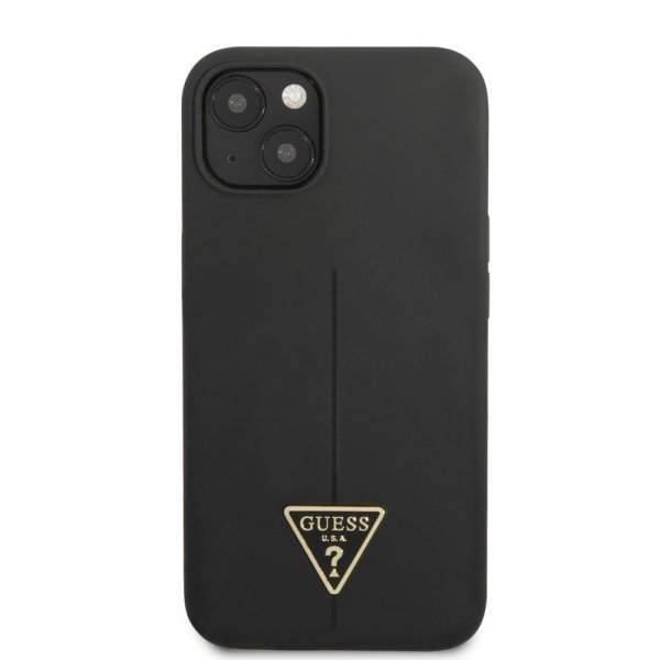 Guess iPhone 13 Mini Suojakuori Metal Triangle Musta