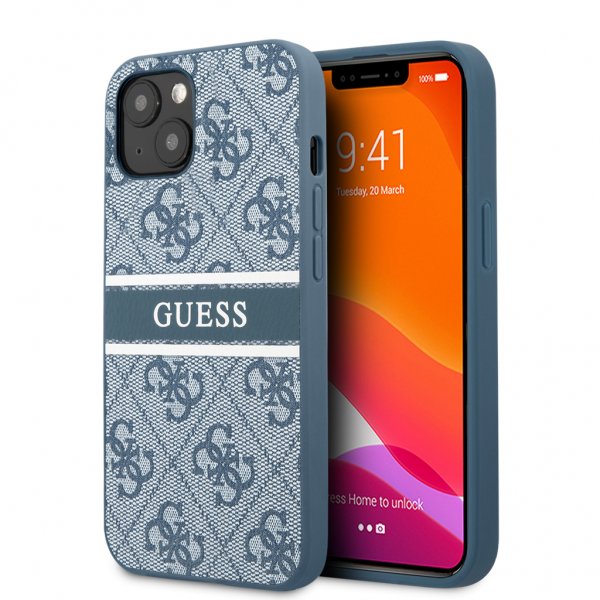 Guess iPhone 13 Mini Kuori Printed Stripe Sininen