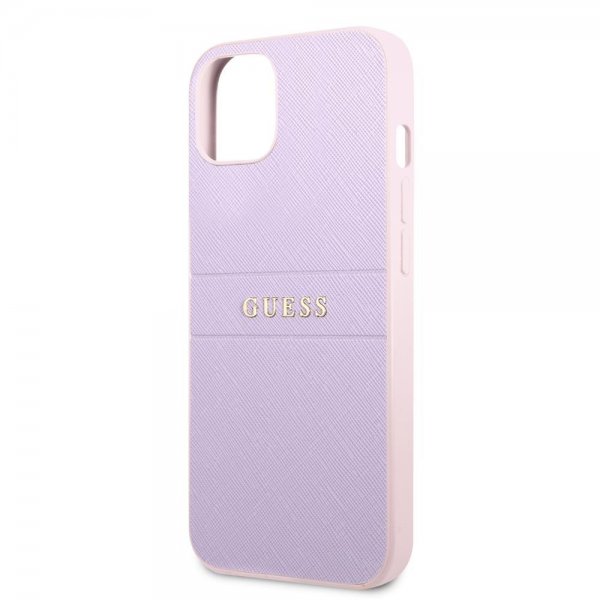 Guess iPhone 13 Mini Saffiano Metal Logo Violetti Kuori