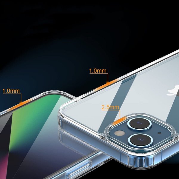 Rvelon iPhone 13 Mini -iskunkestävä läpinäkyvä kuori