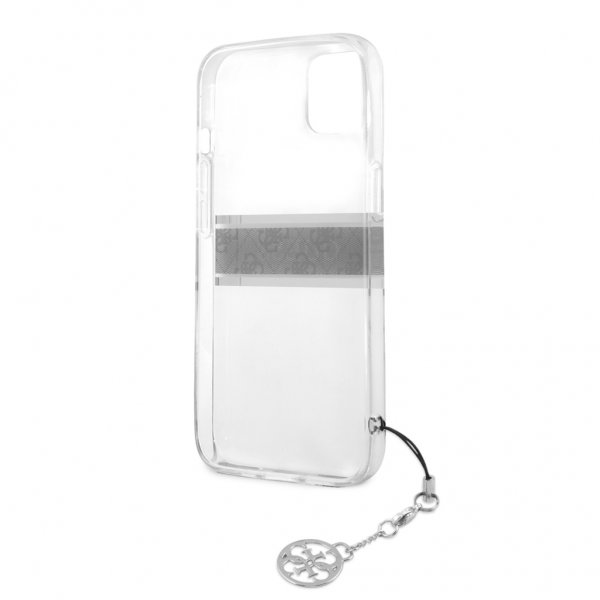 Guess iPhone 13 Mini -kuori Stripe Charm, harmaa