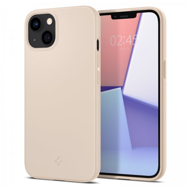 Spigen iPhone 13 Mini Thin Fit -kuori, hiekka/beige