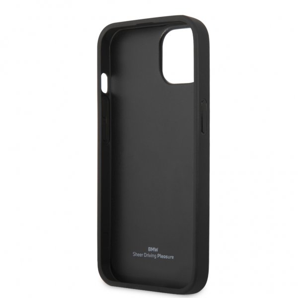 BMW iPhone 13 Mini Kuori Triangle Pattern Musta