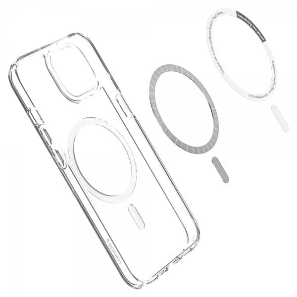 Spigen iPhone 13 Mini Suojakuori Ultra Hybrid Mag Valkoinen
