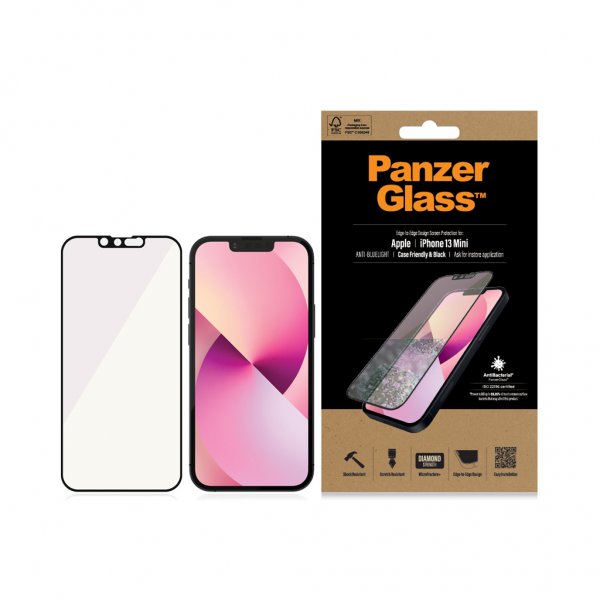 PanzerGlass iPhone 13 Mini -näytönsuoja Edge-to-Edge Anti-Bluelight
