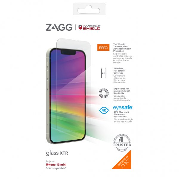 ZAGG InvisibleShield iPhone 13 Mini -näytönsuoja Glass XTR