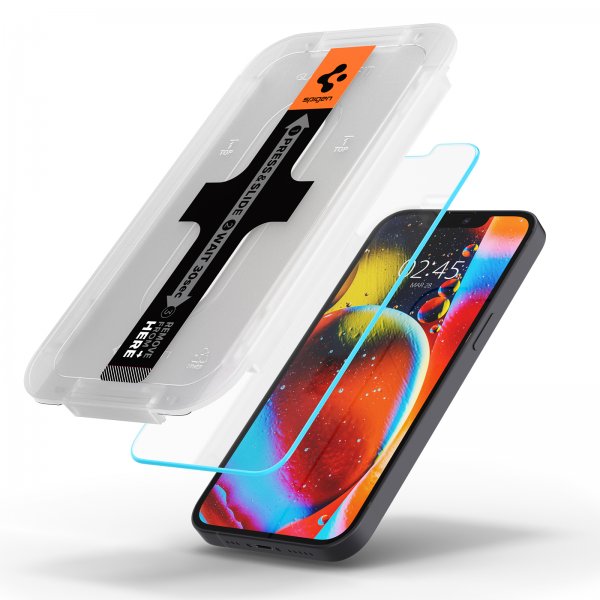 Spigen iPhone 13 Mini -näytönsuoja GLAS.tR EZ Fit 2-pakkaus