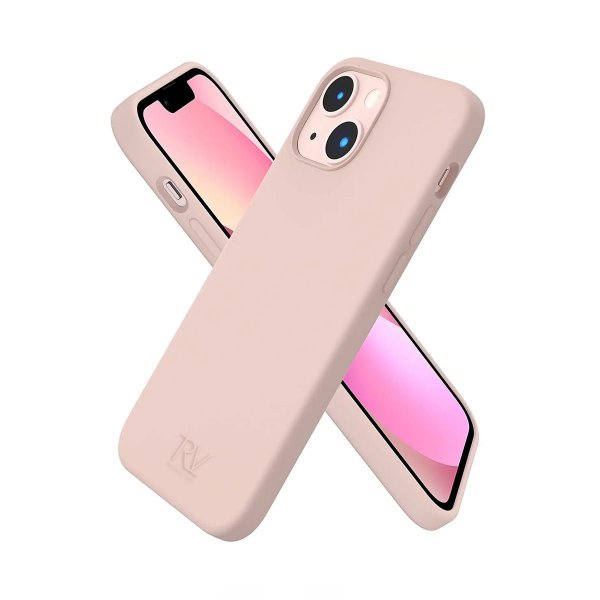 Rvelon iPhone 13 -silikonisuojakuori hiekkaruusu