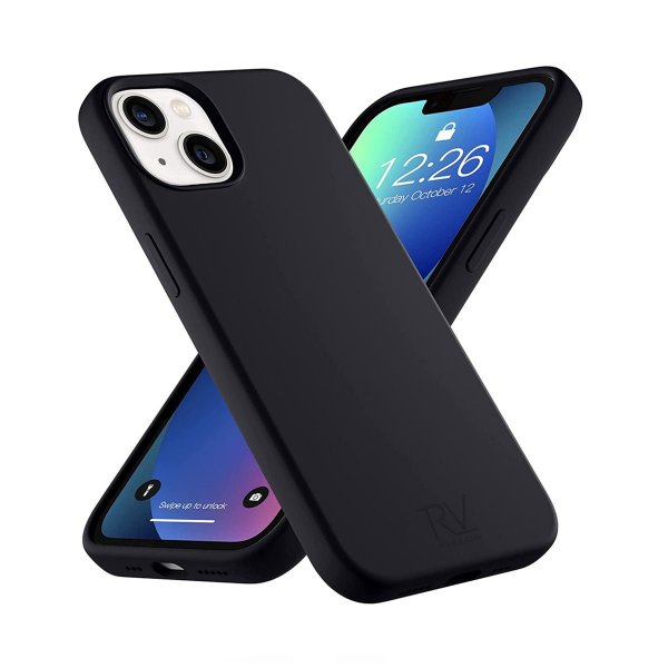 Rvelon iPhone 13 -silikonisuojakuori, musta