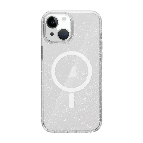 iPhone 13 -kuori glitterillä, MagSafe, läpinäkyvä
