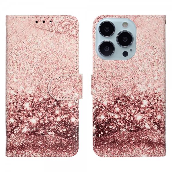 iPhone 13 Pro Kuoret Kuva Vaaleanpunainen Kimalle