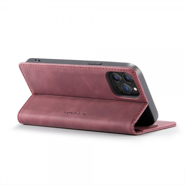 CaseMe iPhone 13 Pro -suojakotelo, retro, taitettava, punainen