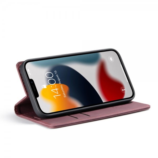 CaseMe iPhone 13 Pro -suojakotelo, retro, taitettava, punainen