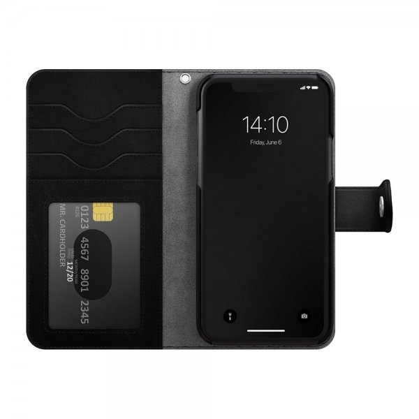 Ideal of Sweden iPhone 13 Pro Max -kotelo, Magnet Wallet+, musta