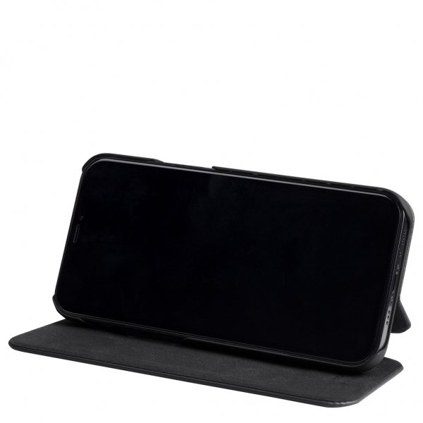 holdit iPhone 13 Pro Max -kotelo SlimFlip Wallet Musta