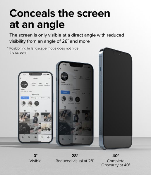 Ringke iPhone 13 Pro Max/iPhone 14 Plus Näytönsuoja Privacy Glass