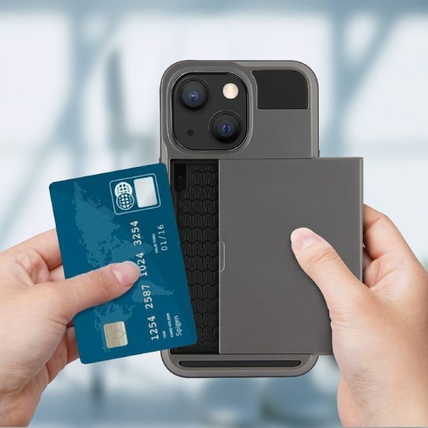iPhone 13 Pro Max Kotelo Card Slide Musta