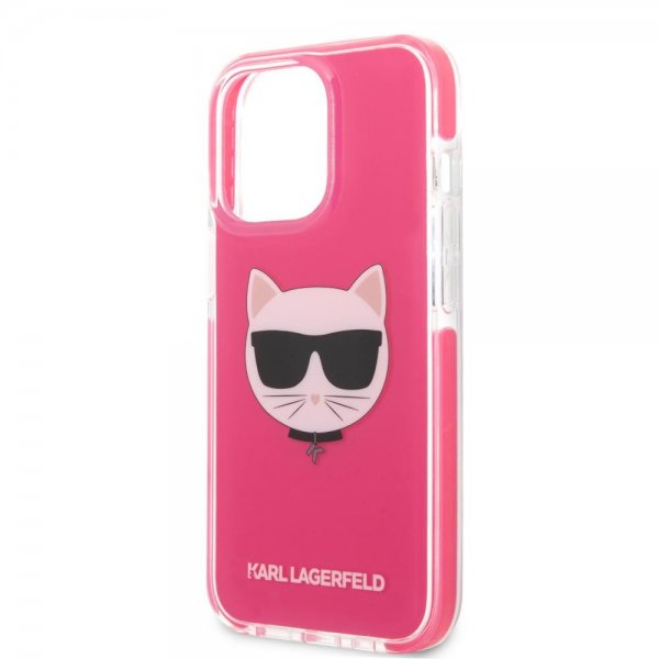 Karl Lagerfeld iPhone 13 Pro Max -kuori Choupette Fuchsia