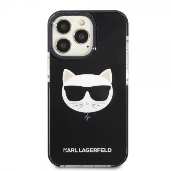 Karl Lagerfeld iPhone 13 Pro Max Suojakuori Choupette Musta