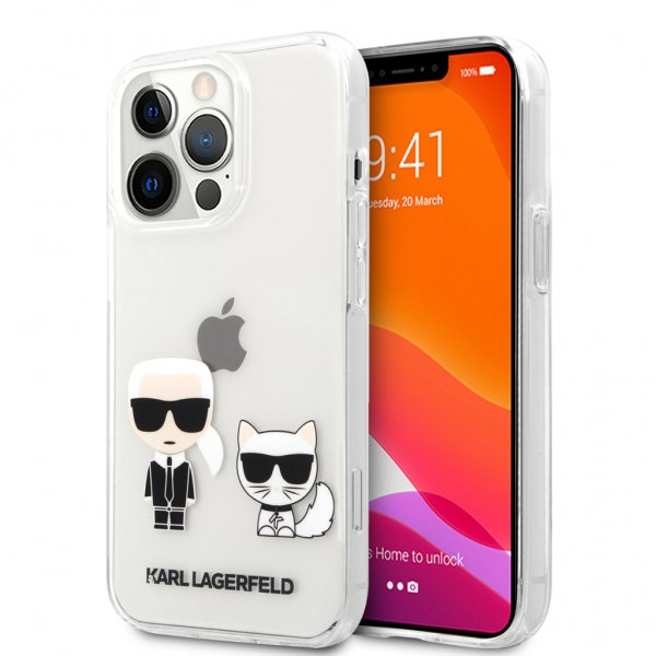 Karl Lagerfeld iPhone 13 Pro Max -kuori Choupette Transparent