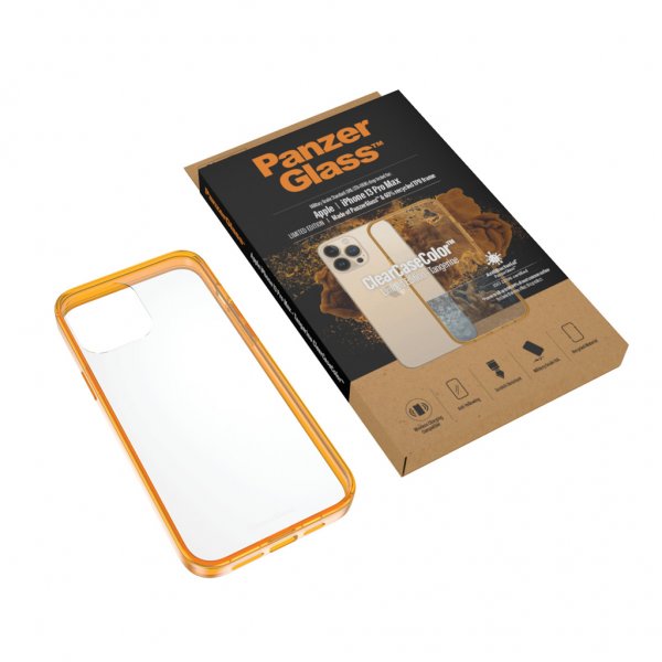 PanzerGlass iPhone 13 Pro Max ClearCase Color Tangerine -kuori