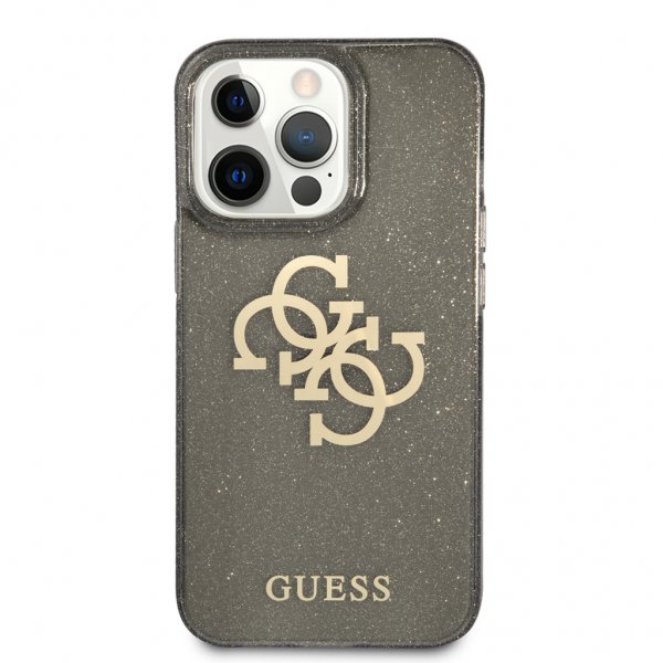 Guess iPhone 13 Pro Max Suojakuori Full Glitter Musta