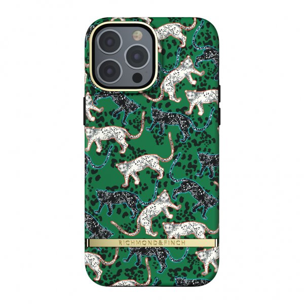 Richmond & Finch iPhone 13 Pro Max -kuori, Green Leopard