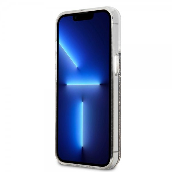 Karl Lagerfeld iPhone 13 Pro Max Suojakuori Liquid Glitter Gatsby Musta
