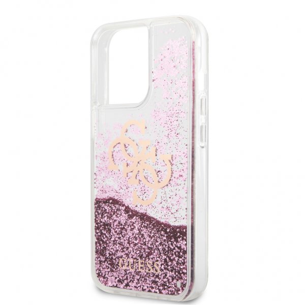 Guess iPhone 13 Pro Max Suojakuori Liquid Glitter Pink