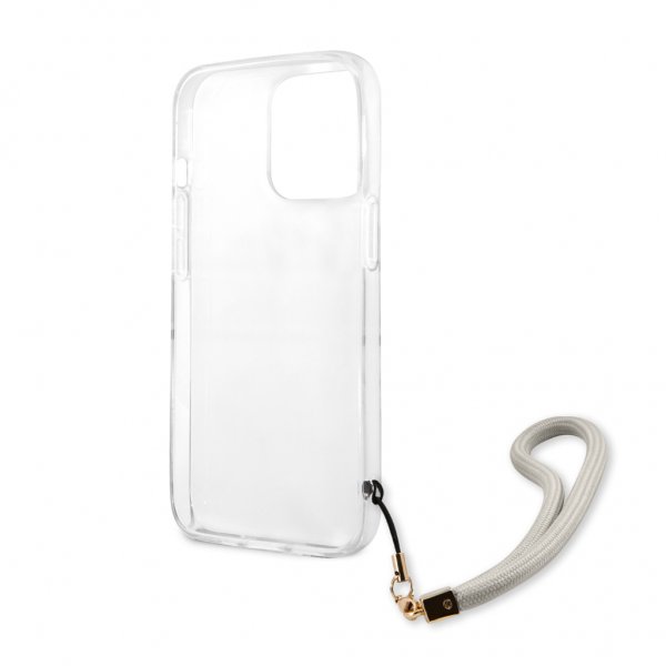 Guess iPhone 13 Pro Max -suojakuori, Marble Design Stripe, harmaa