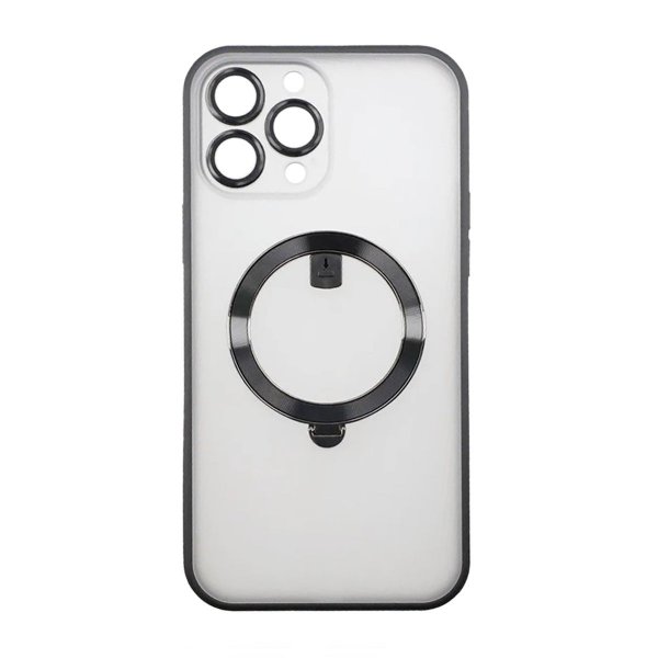 Rvelon iPhone 13 Pro Max -suojakuori, jossa pyörivä MagSafe-teline, musta