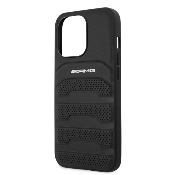 AMG iPhone 13 Pro Max Suojakuori Perforoitu Musta