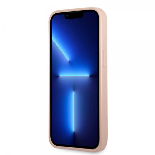Guess iPhone 13 Pro Max -kuoret, Saffiano Double Cardslot, ruusunpunainen
