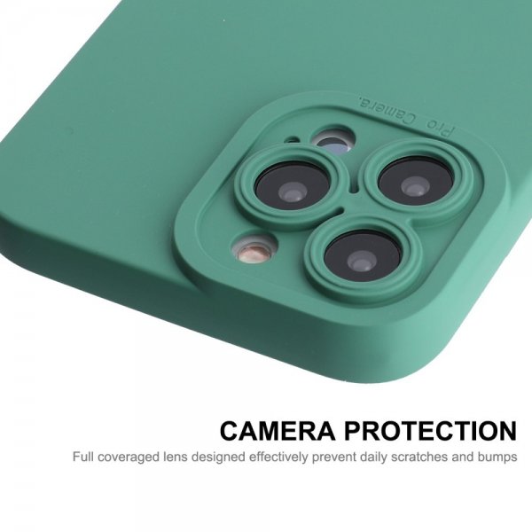Enkay iPhone 13 Pro Max Silikonikuori Vihreä