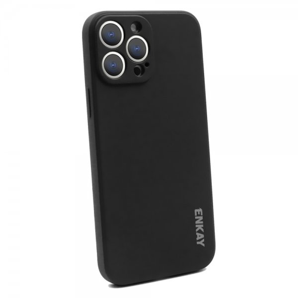 Enkay iPhone 13 Pro Max Silikonikuori Musta