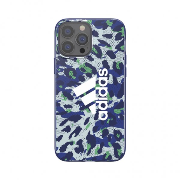 Adidas iPhone 13 Pro Max kuori Snap Case Leopard Bold Blue