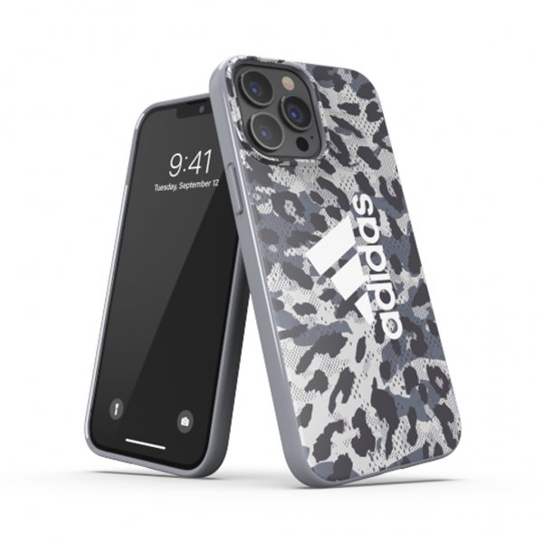 Adidas iPhone 13 Pro Max kuori Snap Case Leopard Grey