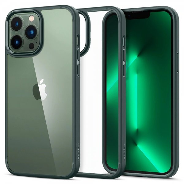 Spigen iPhone 13 Pro Max -kuori Ultra Hybrid Midnight Green