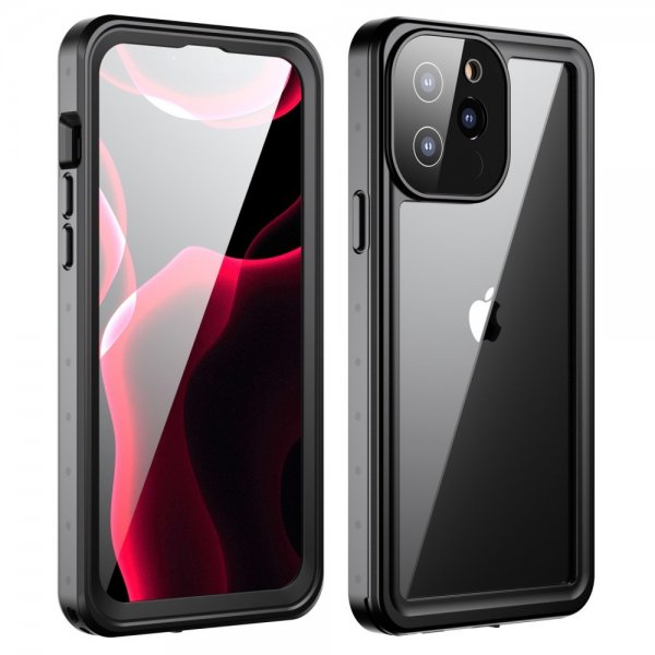 Redpepper iPhone 13 Pro Max -kuori, vedenkestävä IP68, musta