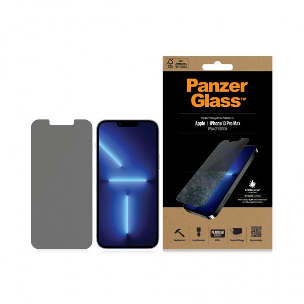 PanzerGlass iPhone 13 Pro Max -näytönsuoja, Standard Fit, Case Friendly, Privacy
