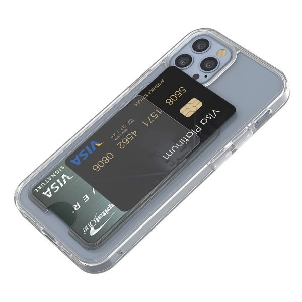 Rvelon iPhone 13 Pro Läpinäkyvä kuori korttipidikkeellä