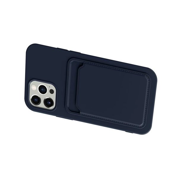 iPhone 13 Pro -suojakuori, jossa korttipaikka, sininen