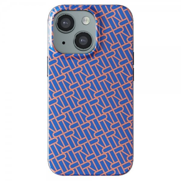 Richmond & Finch iPhone 13 Pro -suojakuori Blue Apricot RF Logo