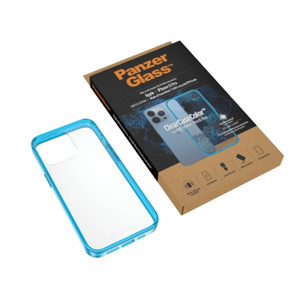 PanzerGlass iPhone 13 Pro -suojakuori ClearCase Color Bondi Blue