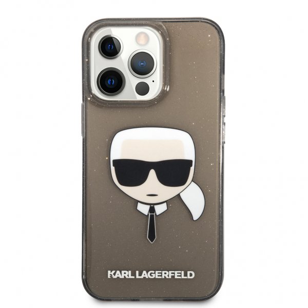 Karl Lagerfeld iPhone 13 Pro Suojakuori Täysglitter Musta