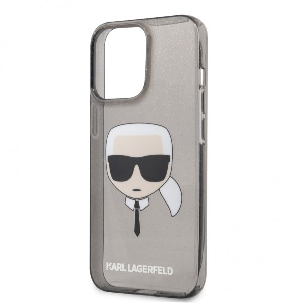 Karl Lagerfeld iPhone 13 Pro Suojakuori Täysglitter Musta