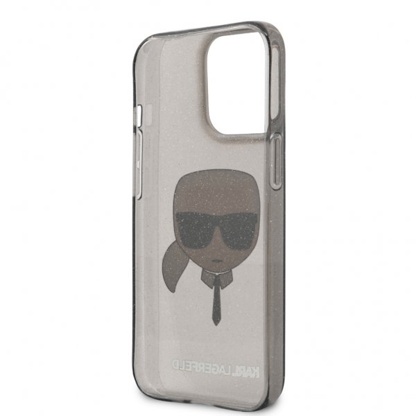 Karl Lagerfeld iPhone 13 Pro Suojakuori Täysglitter Musta