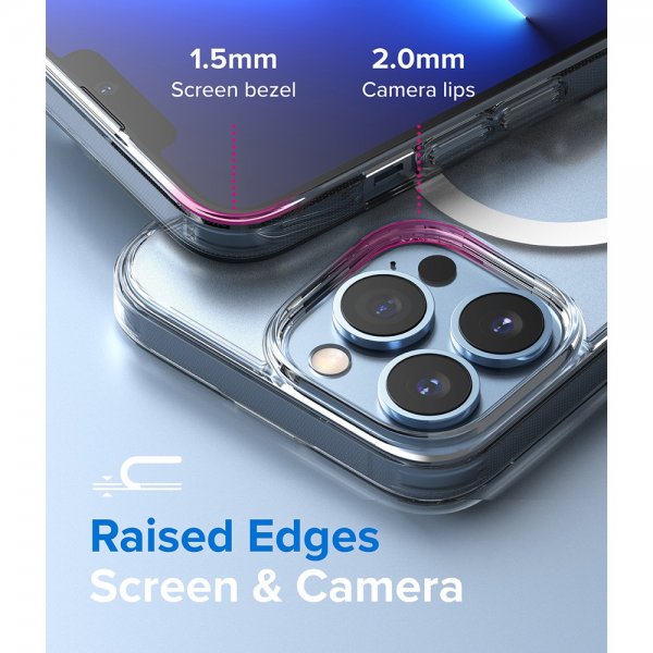 Ringke iPhone 13 Pro -suojakuori Fusion Magnetic MagSafe Matte Clear
