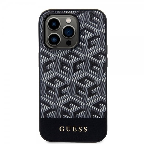Guess iPhone 13 Pro -suojakuori G Cube MagSafe, musta
